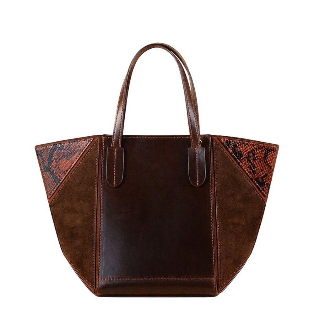 Sam Edelman West Small Leather Convertible Crossbody Tote, Brown - Picture 2 of 4